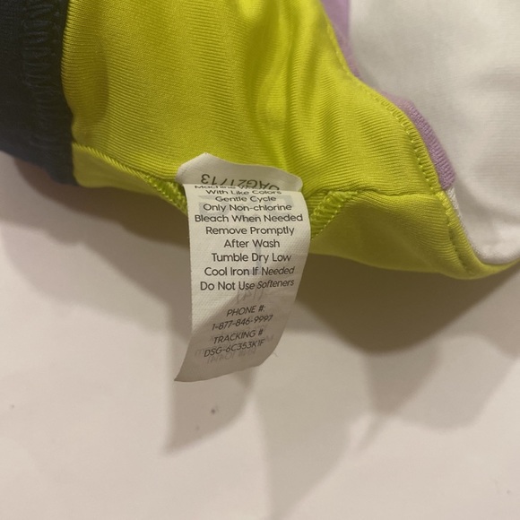 DSG Sports Bra Racer Back Straps Navy Purple Green Girls 14 Large - Picture 4 of 6